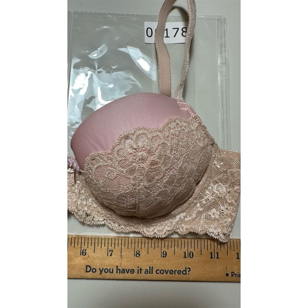 Victoria's Secret Beige Lace Balconette Bra M Underwire Adjustable Straps - Picture 4 of 5